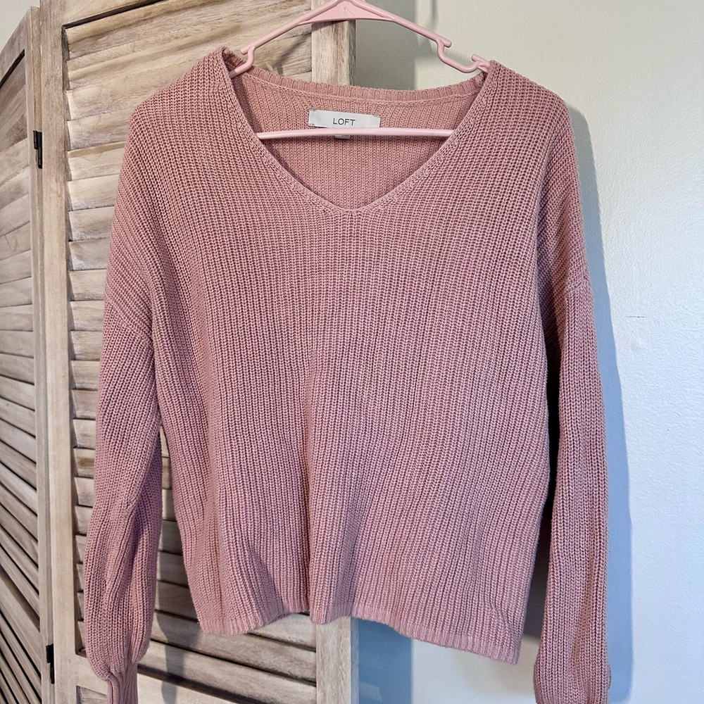 LOFT Women's Pink Sweater